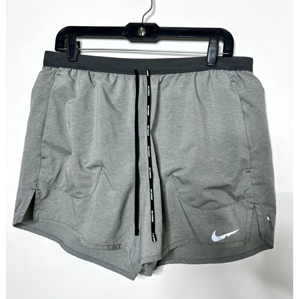Nike Shorts Mens XL Gray Drifit Stride Running 5" Brief Lined Gym
